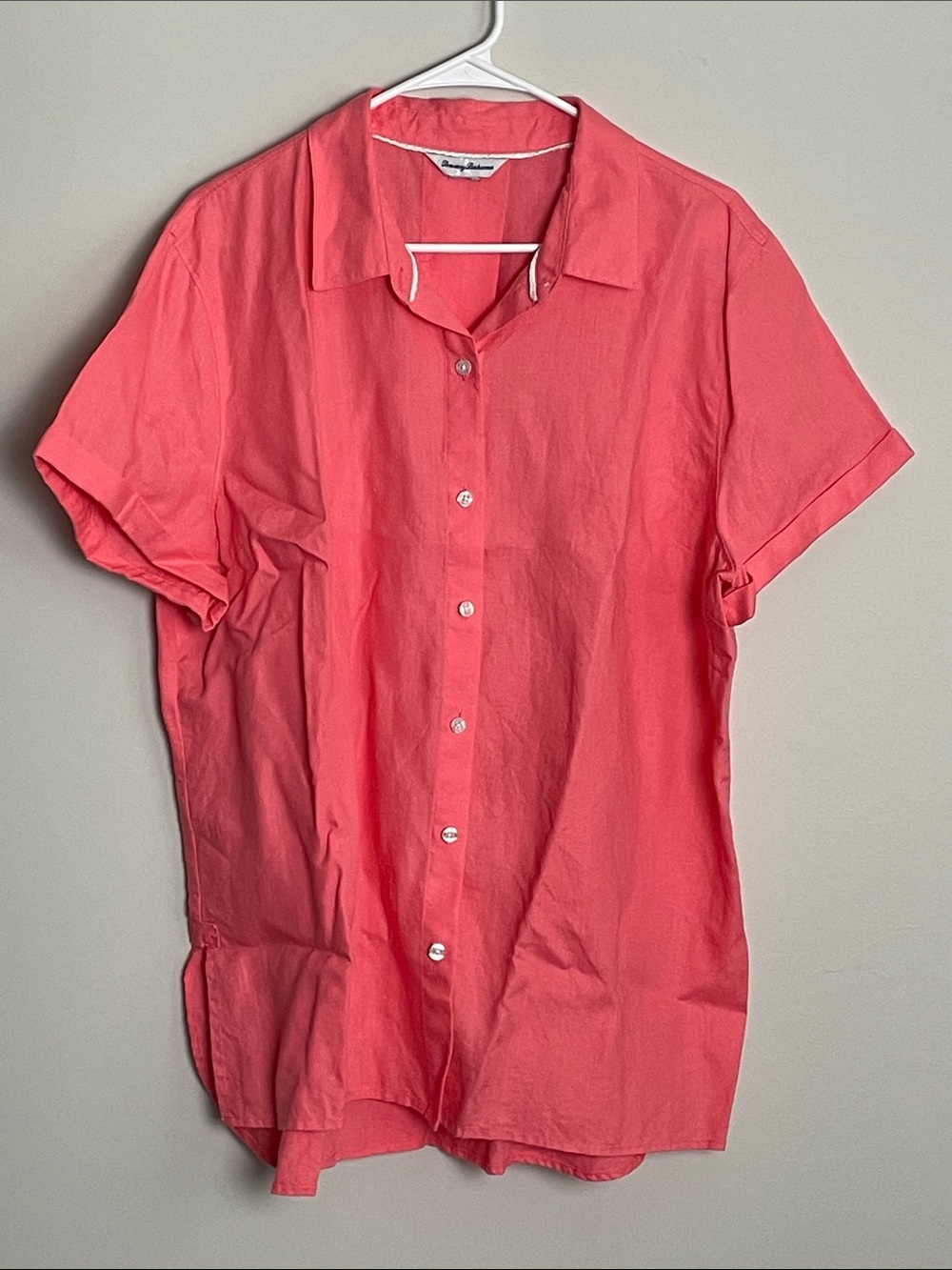 Tommy Bahama Short-Sleeve Button-Up Shirt - Coral
